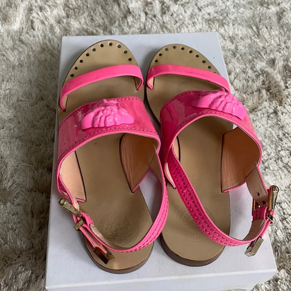 Neon Pink Versace Sandals - Picture 2 of 7